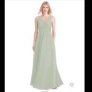 Azazie Flora Bridesmaid Dress - NWT, dusty sage, size 10
